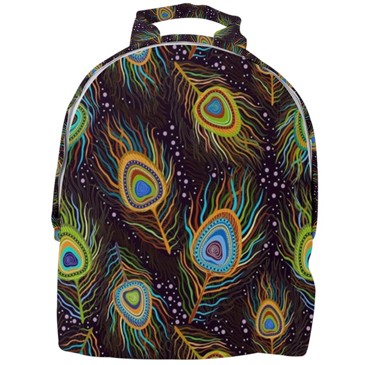 Pattern Feather Peacock Mini Full Print Backpack