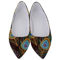 Pattern Feather Peacock Women s Low Heels by Wav3s