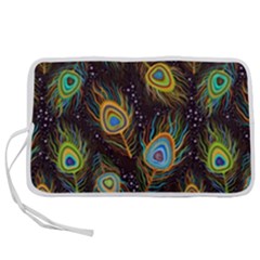 Pattern Feather Peacock Pen Storage Case (m) by Wav3s