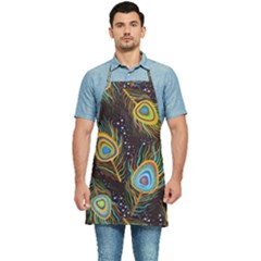 Pattern Feather Peacock Kitchen Apron by Wav3s