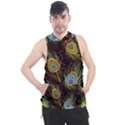 Pattern Feather Peacock Men s Sleeveless Hoodie View1