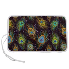 Pattern Feather Peacock Pen Storage Case (l) by Wav3s