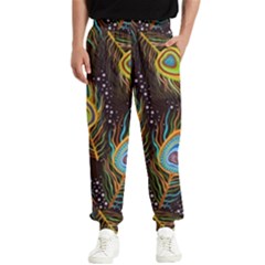 Pattern Feather Peacock Men s Elastic Waist Pants by Wav3s