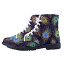 Pattern Feather Peacock Men s High-Top Canvas Sneakers View2