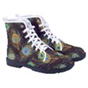 Pattern Feather Peacock Men s High-Top Canvas Sneakers View3