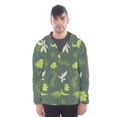 Cute Dinosaur Pattern Men s Hooded Windbreaker