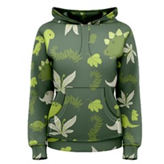 Cute Dinosaur Pattern Women s Pullover Hoodie