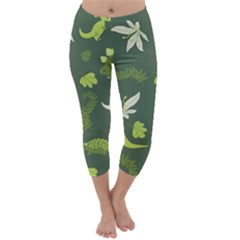 Cute Dinosaur Pattern Capri Winter Leggings 