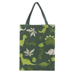 Cute Dinosaur Pattern Classic Tote Bag by Wav3s