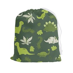 Cute Dinosaur Pattern Drawstring Pouch (2xl) by Wav3s