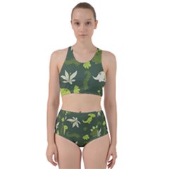 Cute Dinosaur Pattern Racer Back Bikini Set by Wav3s