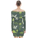 Cute Dinosaur Pattern Long Sleeve Off Shoulder Dress View2