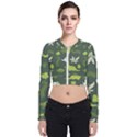 Cute Dinosaur Pattern Long Sleeve Zip Up Bomber Jacket View1