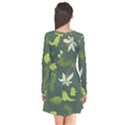 Cute Dinosaur Pattern Long Sleeve V-neck Flare Dress View2