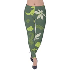 Cute Dinosaur Pattern Velvet Leggings