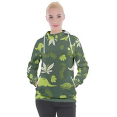 Cute Dinosaur Pattern Women s Hooded Pullover