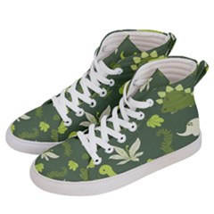 Cute Dinosaur Pattern Women s Hi-top Skate Sneakers by Wav3s