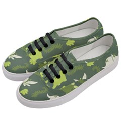 Cute Dinosaur Pattern Women s Classic Low Top Sneakers by Wav3s