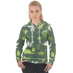 Cute Dinosaur Pattern Women s Overhead Hoodie