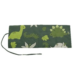 Cute Dinosaur Pattern Roll Up Canvas Pencil Holder (s) by Wav3s