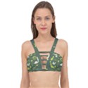 Cute Dinosaur Pattern Cage Up Bikini Top View1