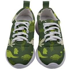 Cute Dinosaur Pattern Kids Athletic Shoes by Wav3s