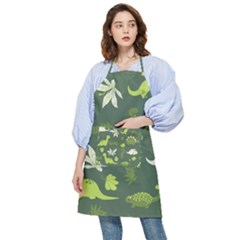 Cute Dinosaur Pattern Pocket Apron by Wav3s