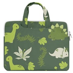 Cute Dinosaur Pattern Macbook Pro 13  Double Pocket Laptop Bag by Wav3s