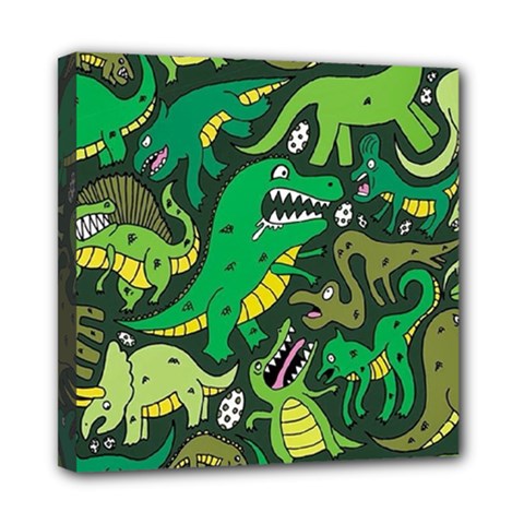 Dino Kawaii Mini Canvas 8  X 8  (stretched) by Wav3s