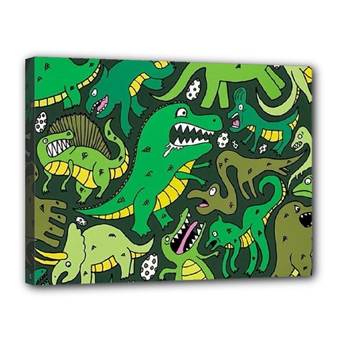 Dino Kawaii Canvas 16  X 12  (stretched) by Wav3s