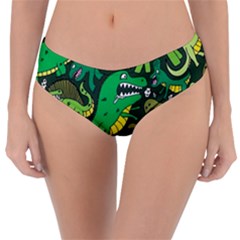 Dino Kawaii Reversible Classic Bikini Bottoms by Wav3s