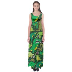 Dino Kawaii Empire Waist Maxi Dress by Wav3s