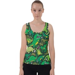 Dino Kawaii Velvet Tank Top by Wav3s