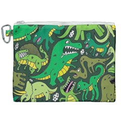 Dino Kawaii Canvas Cosmetic Bag (xxl) by Wav3s