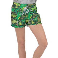 Dino Kawaii Women s Velour Lounge Shorts by Wav3s