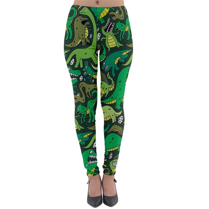 Dino Kawaii Lightweight Velour Leggings