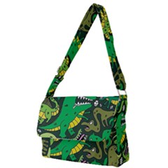 Dino Kawaii Full Print Messenger Bag (s) by Wav3s