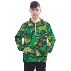 Dino Kawaii Men s Half Zip Pullover