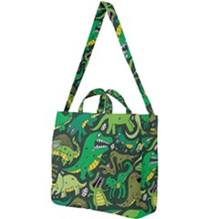 Dino Kawaii Square Shoulder Tote Bag by Wav3s