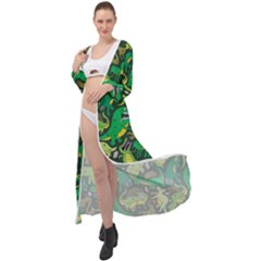 Dino Kawaii Maxi Chiffon Beach Wrap by Wav3s