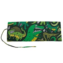 Dino Kawaii Roll Up Canvas Pencil Holder (s) by Wav3s