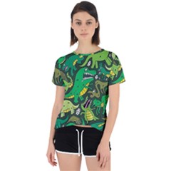 Dino Kawaii Open Back Sport Tee by Wav3s