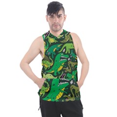 Dino Kawaii Men s Sleeveless Hoodie by Wav3s