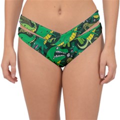 Dino Kawaii Double Strap Halter Bikini Bottoms by Wav3s