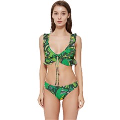 Dino Kawaii Low Cut Ruffle Edge Bikini Set by Wav3s