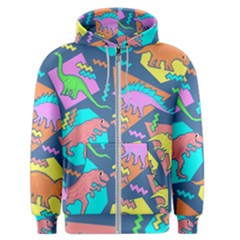 Dinosaur Pattern Men s Zipper Hoodie