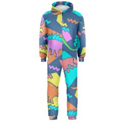 Dinosaur Pattern Hooded Jumpsuit (men)