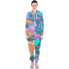 Dinosaur Pattern Hooded Jumpsuit (ladies)