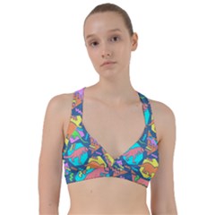 Dinosaur Pattern Sweetheart Sports Bra by Wav3s