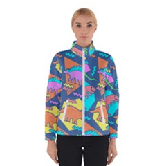 Dinosaur Pattern Women s Bomber Jacket